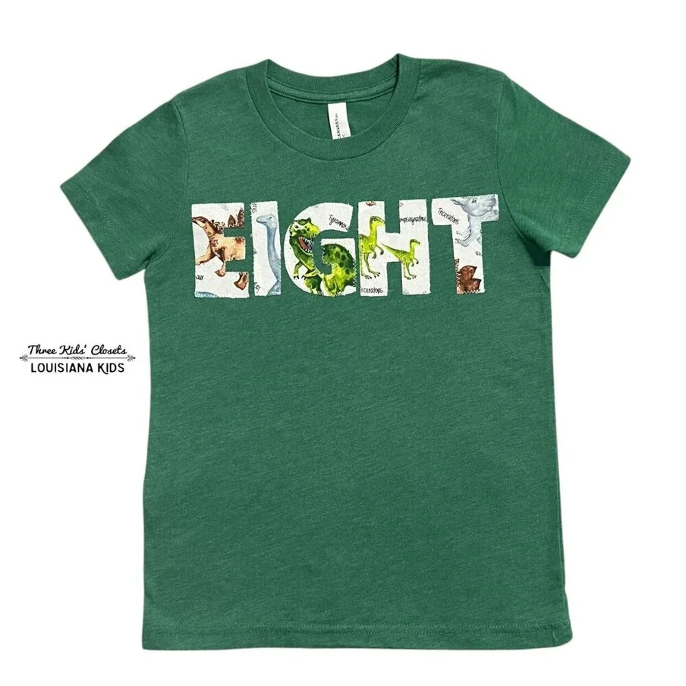 Small Shop 6-8Y Dinosaur “Eight” Birthday Shirt